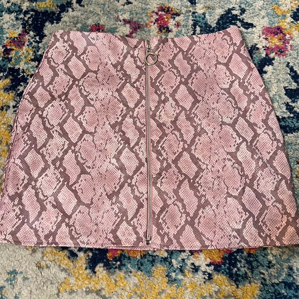 Snakeskin Mini Skirt